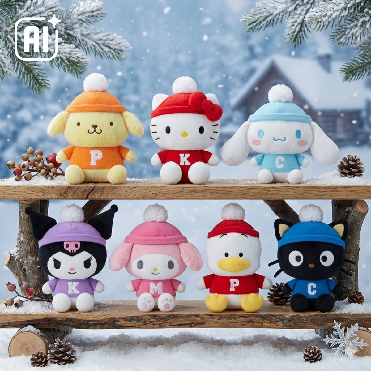 Sanrio｜針織毛衣(美版) 8吋公仔/掛飾