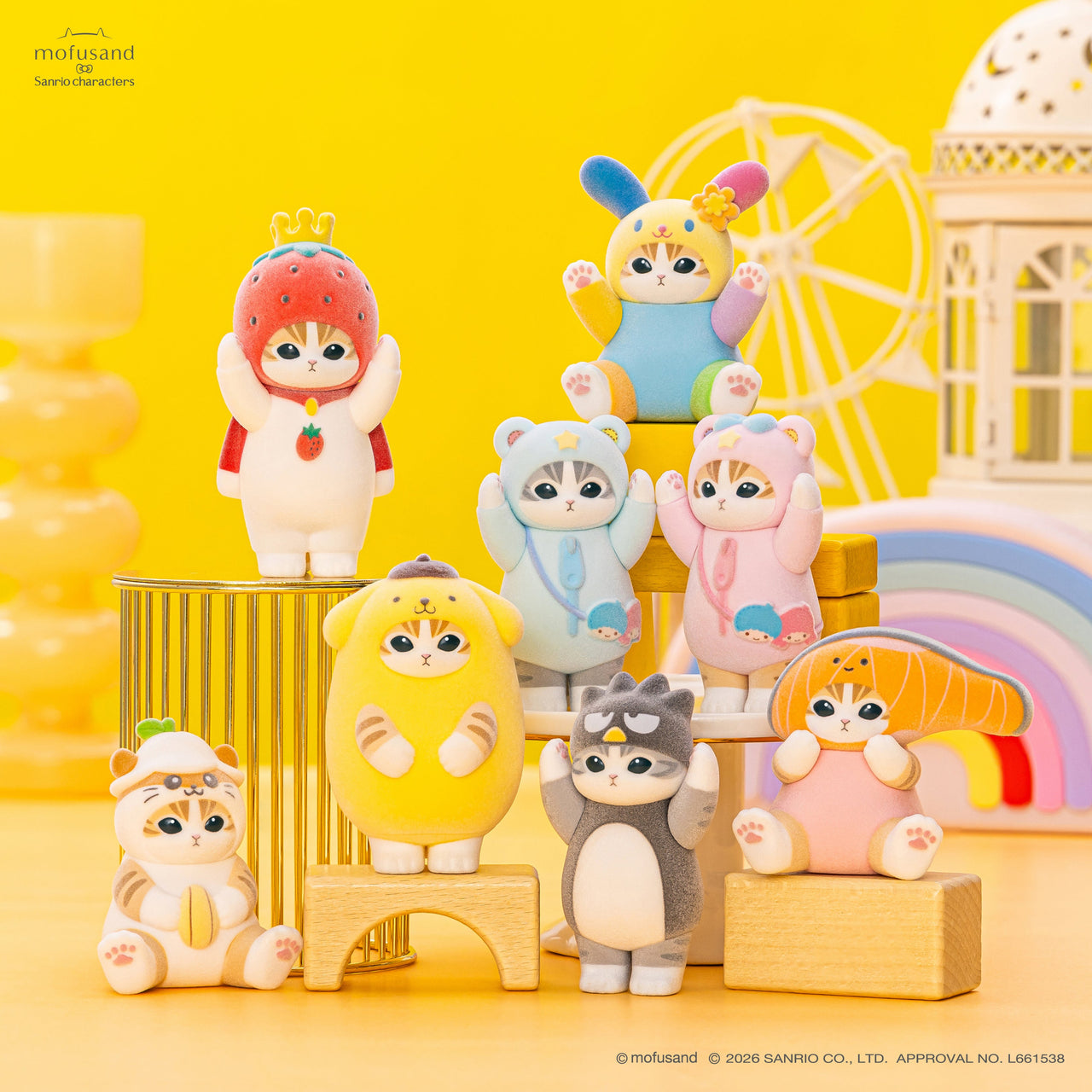 Mofusand x Sanrio｜聯乘毛絨質地模型 Vol 3（隨機款）