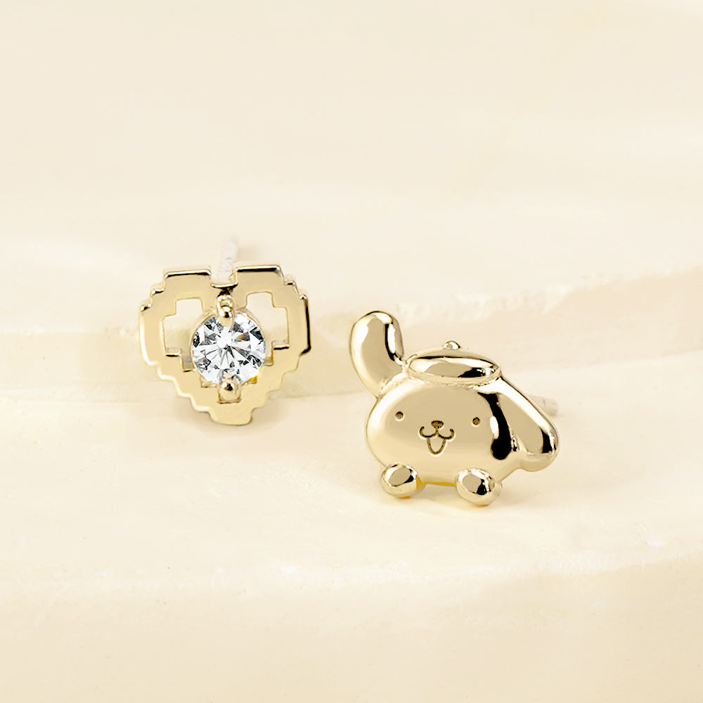 台灣 STORY ACCESSORY 故事銀飾 | PomPomPurin 30週年系列 像素雷刻訂製純銀耳環