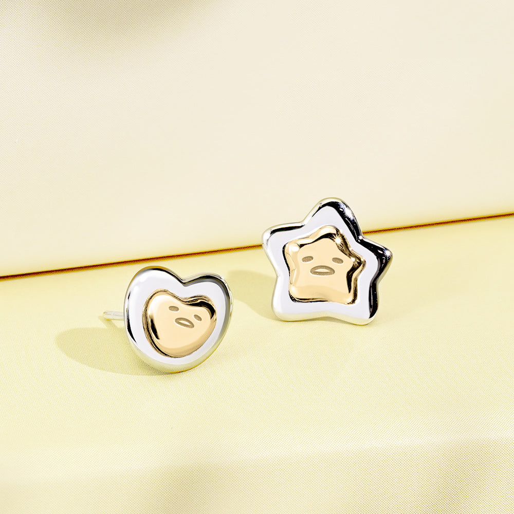 台灣 STORY ACCESSORY 故事銀飾 | Gudetama 經典系列 溏心荷包蛋不規則純銀耳環（針式）