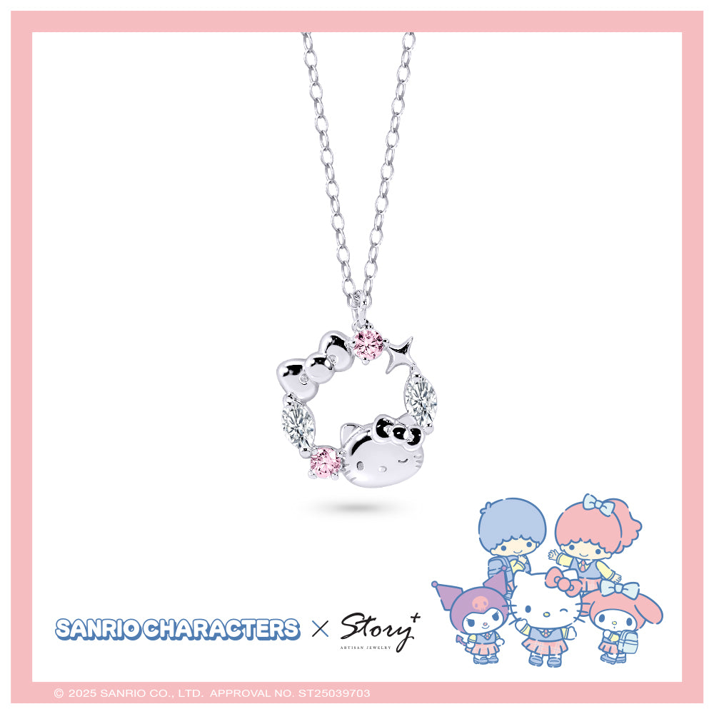台灣 STORY ACCESSORY 故事銀飾 | HelloKitty 學院Mix系列 晶鑽純銀項鍊