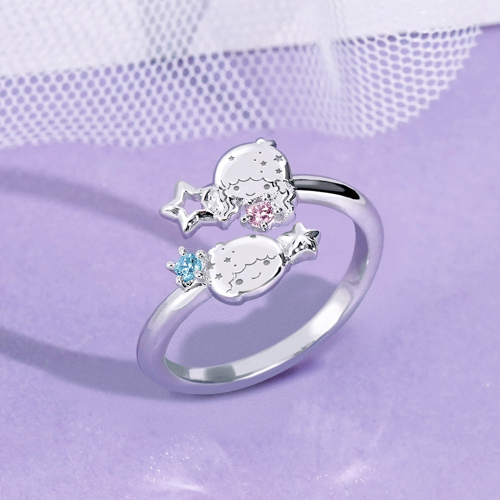 台灣 STORY ACCESSORY 故事銀飾 | LittleTwinStars 50th星舞系列 雙子星晶鑽純銀戒指