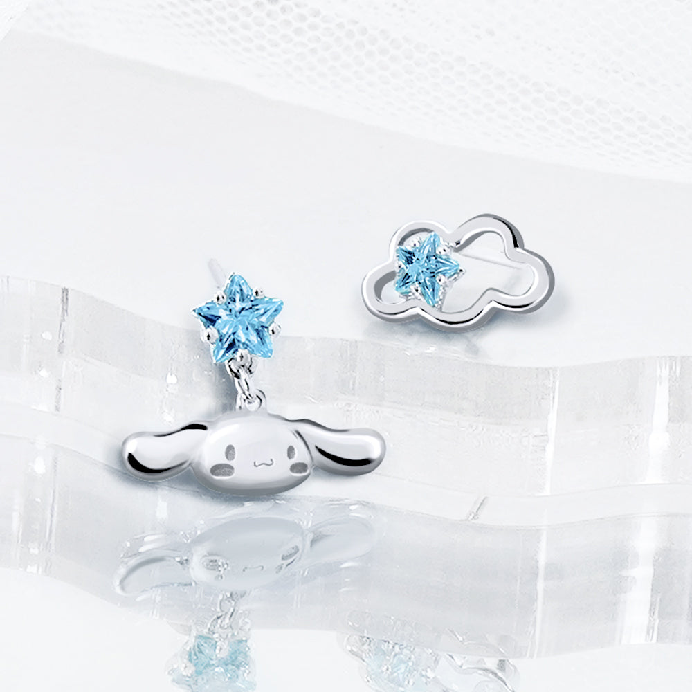 台灣 STORY ACCESSORY 故事銀飾 | Cinnamoroll雲朵系列 晶鑽純銀耳環
