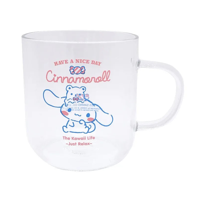 Sanrio｜Cinnamoroll 360ml 玻璃杯（附杯蓋及茶隔）