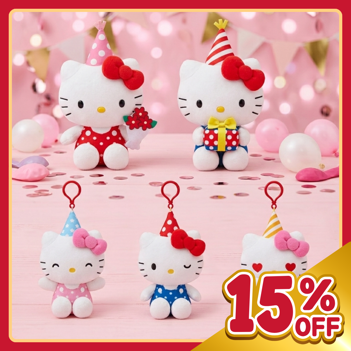 Sanrio｜Hello Kitty 派對公仔/掛飾