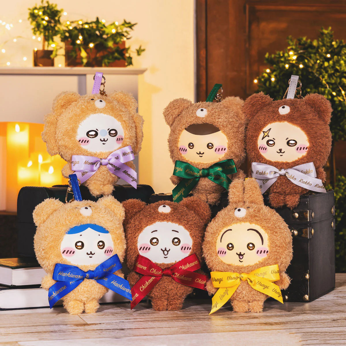 Chiikawa Kiramekko Teddy Bear Plush Keychain