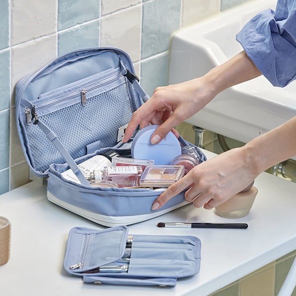 [In Stock] Korean Branden | Makeup Bag | Expandable Makeup Storage Bag