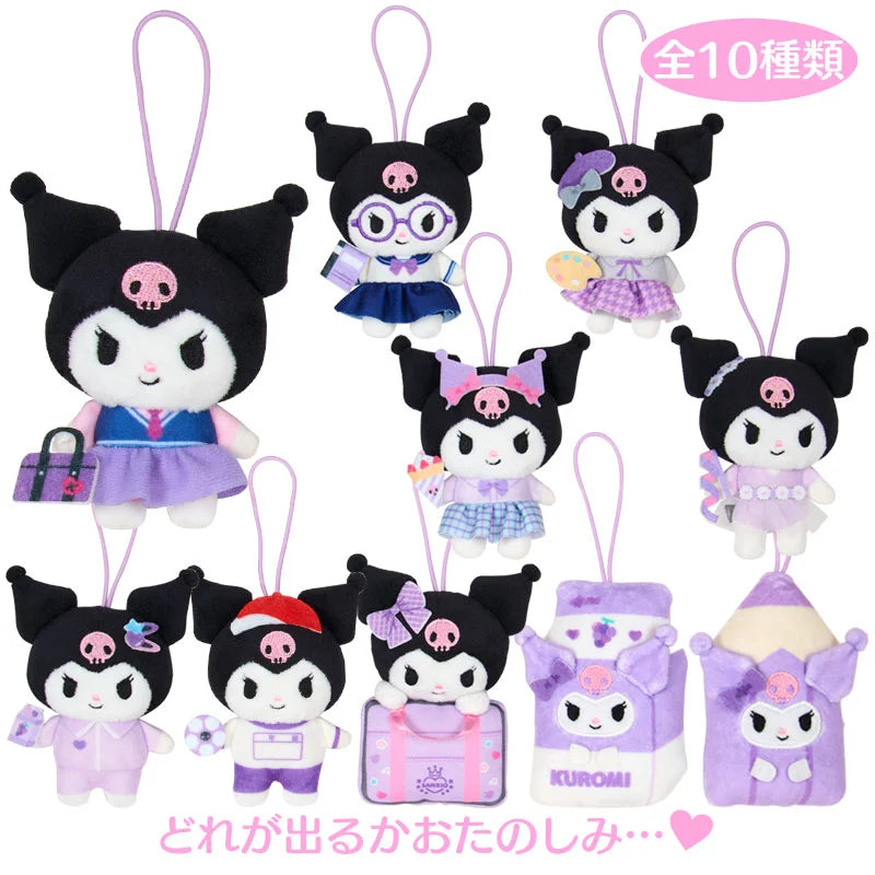 Sanrio｜Kuromi 校園系列盲盒絨毛吊飾（隨機款)